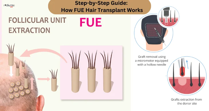 step by step guide how FUE hair transplant works